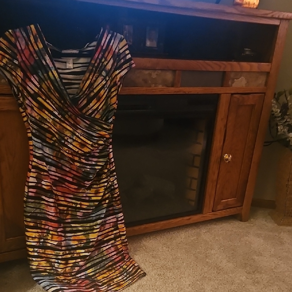 Joseph Ribkoff Colorful Striped Midi Dress